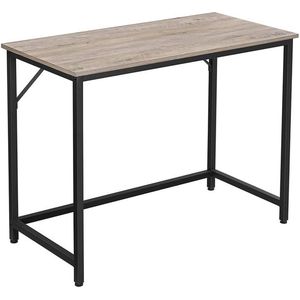 Bureau - Computertafel - Houten tafelblad - 100 x 50 x 75 cm - Grijs
