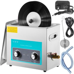 Digitale Ultrasone Reiniger, 6L Ultrasone Reinigingsmachine, 304 Roestvrij Staal Ultrasoon Reiniger, voor het Reinigen van Vinylplaten, Sieraden, Brillen, Horloges, Laboratoriumbenodigdheden
