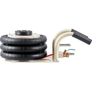 Pneumatische Draagbare Jack Triple Bag Air Jack 3T, Triple Bag Air Jack 140-450mm Hefhoogte Airbag Air Jack, 5 Minuten Lift Air Jack Korte Steel Jack Wit