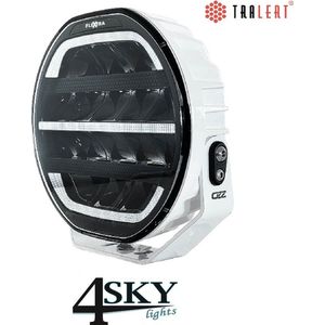LED verstraler OZZ wit 9 inch 160 watt 15.000 Lumen met positielicht amber/wit