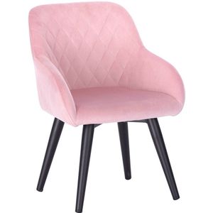 Kinderfauteuil Amerigo - 1 persoons - kinderstoel - Eetkamerstoel - Roze - zithoogte 29cm