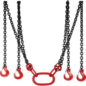 13 voet hijsketting sling vier poot haak kettingen gelegeerd staal kwaliteit 80,157"" vier poten hefketting sling gelegeerd staal sling haak afsteller,13