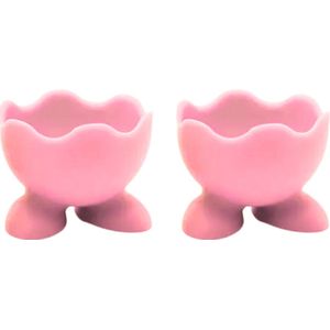 Eierdopjes voetjes - set van 2 - roze - pasen/plastic/kinderen/eidoppen/eierdop/ei/eidopjes/paas decoratie/paasdecoratie/versiering