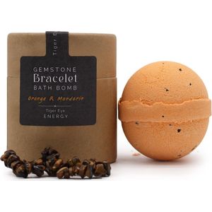 Badbom Sinaasappel & Mandarijn met Tijgeroog Edelsteen Armband