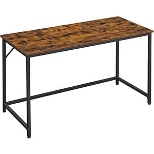 Bureau - Computertafel - Houtenblad - Stalen frame - Bruin