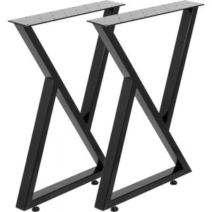 Tafelpoot Tafelpoten Metalen Tafelpoten Eettafelpoten 28H x 20B Bureau Benen Set van 2 Zwart