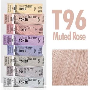 Wella Color Charm Permanent Creme Toner - T96 + developer - Muted Rose - Wella Toner - Haartoner - Rose blond - Mat rose blond - Lichtblond