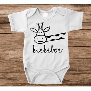 Soft Touch Rompertje met tekst - kiekeboe | Baby rompertje met leuke tekst | | kraamcadeau | 0 tot 3 maanden | GRATIS verzending