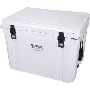 passieve koelbox ijsbox 71,57 l, geïsoleerde koelbox camping thermobox 60-65 blikjes, campingbox koelkast met flesopener, isolatie koelbox draagbaar, ijskistkoeler multifunctioneel