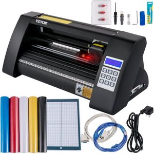 Vinyl Snijplotter 375 mm Snijplotter Vinylsnijder Led Desktop Vinyl Cutter Semi-automatisch Ingebouwd Optisch Oog Lasergeleiding Compatibel