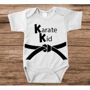 Soft Touch Rompertje met tekst - Karate Kid | Baby rompertje met leuke tekst | | kraamcadeau | 0 tot 3 maanden | GRATIS verzending
