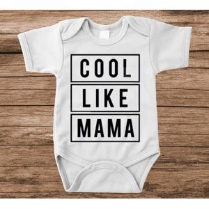 Soft Touch Rompertje met tekst - cool like mama | Baby rompertje met leuke tekst | | kraamcadeau | 0 tot 3 maanden | GRATIS verzending