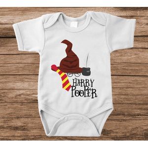Soft Touch Rompertje met tekst - Harry Pooper | Baby rompertje met leuke tekst | | kraamcadeau | 0 tot 3 maanden | GRATIS verzending