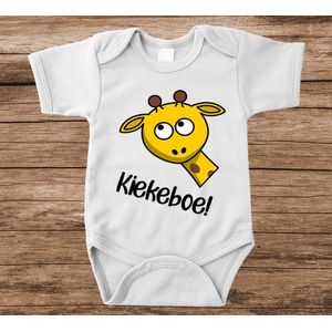 Soft Touch Rompertje met tekst - tje kiekeboe | Baby rompertje met leuke tekst | | kraamcadeau | 0 tot 3 maanden | GRATIS verzending