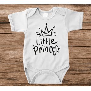 Soft Touch Rompertje met tekst - little princess | Baby rompertje met leuke tekst | | kraamcadeau | 0 tot 3 maanden | GRATIS verzending