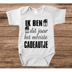 Soft Touch Rompertje met tekst - ik ben het mooiste cadeautje | Baby rompertje met leuke tekst | | kraamcadeau | 0 tot 3 maanden | GRATIS verzending