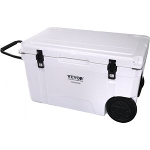 passieve koelbox ijsbox 65 qt, Monbile geïsoleerde koelbox Camping Thermobox 40-45 blikjes, campingbox koelkast met flesopener, isolatie koelbox draagbaar, ijskistkoeler multifunctioneel
