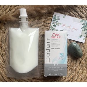 Wella Color Charm Toner - T10 + developer - Pale Blonde - Licht blond - Asblond - Anti Yellow - Anti Orange