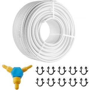 aluminium composietbuis, aluminium meerlagencomposietbuis, 100 m, wit, PEX buis, aluminium meerlagencomposietbuis, MV buis, meerlagenbuis, ideaal voor vloerverwarming en radiatoraansluiting, aluminium composietbuis