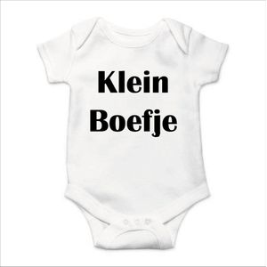 Soft Touch Rompertje met tekst - Klein boefje | Baby rompertje met leuke tekst | | kraamcadeau | 0 tot 3 maanden | GRATIS verzending