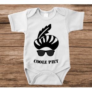 Soft Touch Rompertje met tekst - coole piet | Baby rompertje met leuke tekst | | kraamcadeau | 0 tot 3 maanden | GRATIS verzending