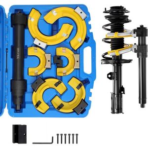 veercompressorset - verende veer compatibel met 22 mm dop universele veercompressor 4500 kg draagvermogen auto professionele veerspanner schokdemper gereedschap ophangpoten