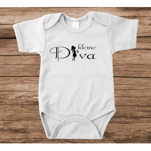 Soft Touch Rompertje met tekst - kleine diva | Baby rompertje met leuke tekst | | kraamcadeau | 0 tot 3 maanden | GRATIS verzending