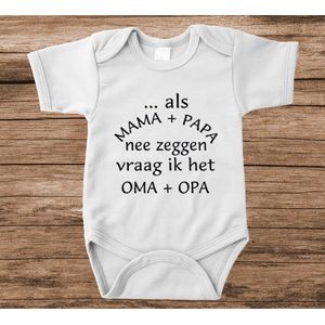 Soft Touch Rompertje met tekst - Sssttt Mama en ik kijken F1 | Baby rompertje met leuke tekst | | kraamcadeau | 0 tot 3 maanden | GRATIS verzending