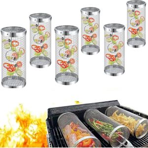 Bbq Grillmand (6 stuks) - Groente Grill - Bbq mandje - Grillkorf - Grillrooster