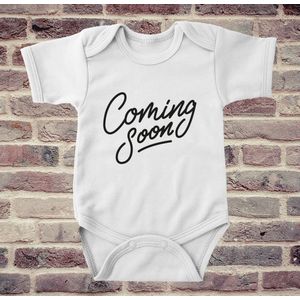 Soft Touch Rompertje met tekst - coming soon | Baby rompertje met leuke tekst | | kraamcadeau | 0 tot 3 maanden | GRATIS verzending