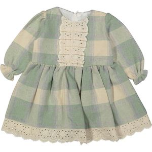 meisje jurk - jurkje - maat 92 groen - elegant jurkje andere maten 80 86 92 104 lange mouwen