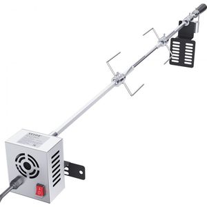 speenvarkensgrill lamsgrill 100,6 cm, 12 kg RVS rotisserie spit braadgrill 9 W, lamsgrill BBQ grill grillwagen barbecue, grote spitgrill geschikt voor kalkoen, ham, etc.