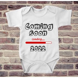 Soft Touch Rompertje met tekst - coming soon loading | Baby rompertje met leuke tekst | | kraamcadeau | 0 tot 3 maanden | GRATIS verzending
