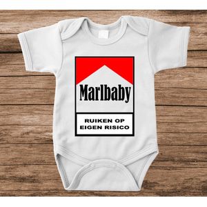 Soft Touch Rompertje met tekst - marlbaby | Baby rompertje met leuke tekst | | kraamcadeau | 0 tot 3 maanden | GRATIS verzending