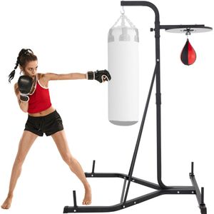 Heavy Bokszak & Speed Ball Stand Frame Fitness 2-weg Vrijstaand Zwart