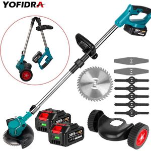 Yofidra Onkruidborstel - Grastrimmer - Elektrische Snoeischaar - 1500Watt - 2 Accu's - Lengte Verstelbaar