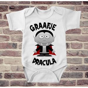 Soft Touch Rompertje met tekst - Graafje Dracula | Baby rompertje met leuke tekst | | kraamcadeau | 0 tot 3 maanden | GRATIS verzending