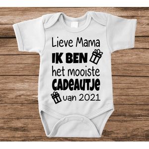 Soft Touch Rompertje met tekst - mooiste cadeautje mama | Baby rompertje met leuke tekst | | kraamcadeau | 0 tot 3 maanden | GRATIS verzending