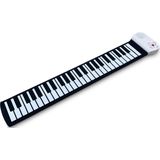 Bolan Rollup piano zwart/wit - oprolbare piano - keyboard met 49 toetsen - mobiele digitale piano