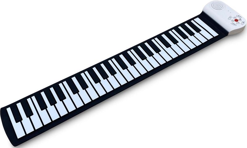 Bolan Rollup piano zwart/wit - oprolbare piano - keyboard met 49 toetsen - mobiele digitale piano