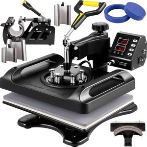 Warmte Persmachine Transferpers Hittepers 8 in 1 Heat Press Machine 12 x15 Sublimatie Transfer T-shirt Mokplaat