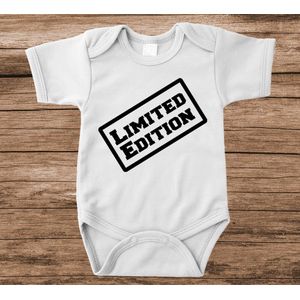 Soft Touch Rompertje met tekst - stempel limited edition | Baby rompertje met leuke tekst | | kraamcadeau | 0 tot 3 maanden | GRATIS verzending