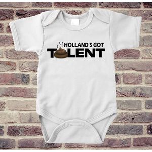 Soft Touch Rompertje met tekst - holland's got talent | Baby rompertje met leuke tekst | | kraamcadeau | 0 tot 3 maanden | GRATIS verzending