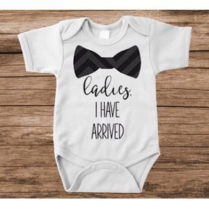 Soft Touch Rompertje met tekst - ladies i have arrived | Baby rompertje met leuke tekst | | kraamcadeau | 0 tot 3 maanden | GRATIS verzending