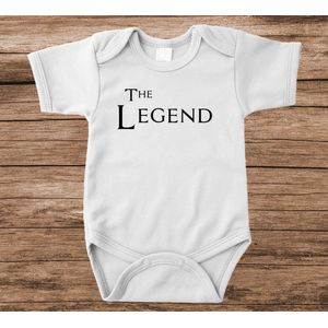 Soft Touch Rompertje met tekst - the legend | Baby rompertje met leuke tekst | | kraamcadeau | 0 tot 3 maanden | GRATIS verzending