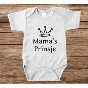 Soft Touch Rompertje met tekst - mama's prinsje | Baby rompertje met leuke tekst | | kraamcadeau | 0 tot 3 maanden | GRATIS verzending