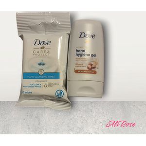 Dove Bundel - Hygiene Gel & Cleansing Wipes - Voor Handen - AliRose