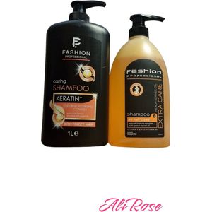 Fashion Professional - Extra Care Shampoo - 1L + 900ml - AliRose Bundel