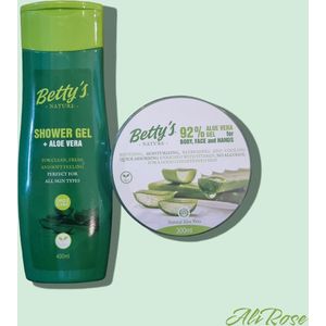 Betty's Bundel - Aloe Vera Douche gel & Body Cream - 700ml - AliRose
