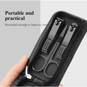 AliRose - Manicure set - Zwart - 6 Stuks - In Etui - Duitse Technologie